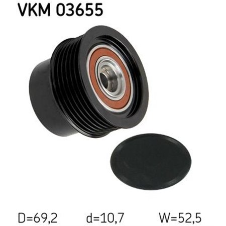 VKM 03655 Generatorremskiva passar: VOLVO S60 II, S80 II, V60 I, V70 III, XC6