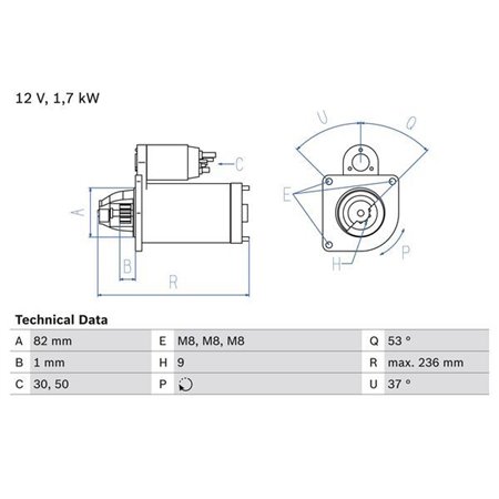 0 986 025 380 Starter BOSCH