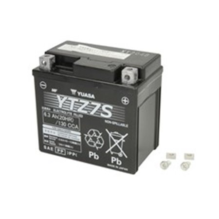 YTZ7S YUASA Batteri AGM/Start YUASA 12V 6,3Ah 130A R+ Underhållsfri 113