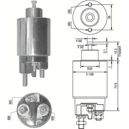 940113050354 Magnetlülitus,starter MAGNETI MARELLI