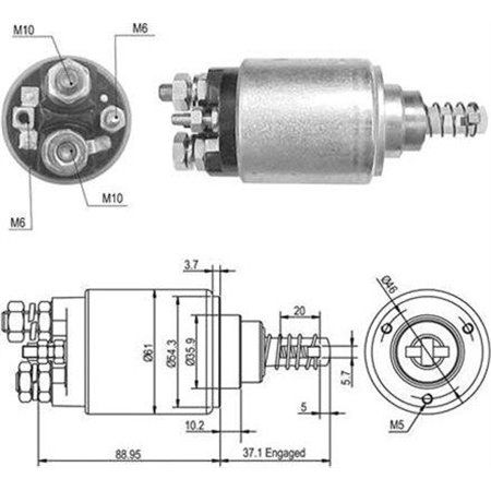 940113050389 Solenoid Switch, starter MAGNETI MARELLI