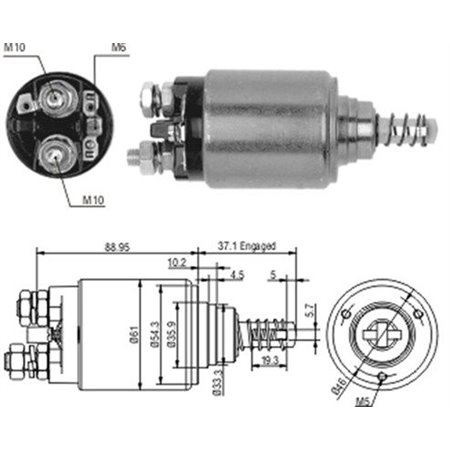 940113050186 Solenoid Switch, starter MAGNETI MARELLI