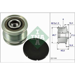 535 0168 10 Alternator pulley fits: MERCEDES C (A205), C (C204), C (C205), C 
