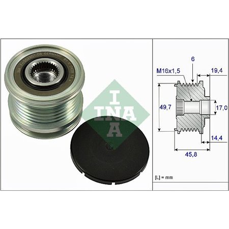 535 0168 10 Generator Frihjulskoppling Schaeffler INA