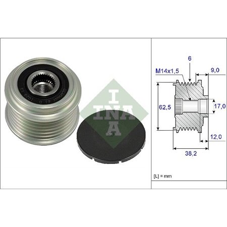 535 0219 10 Alternator pulley fits: HYUNDAI SONATA V KIA CARENS II, CARENS I