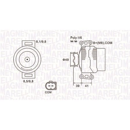 063731953010 Laturi MAGNETI MARELLI