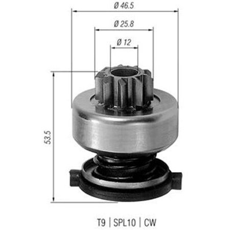 940113020226 Starter freewheel gear fits: ALFA ROMEO 145, 146, 33, ARNA AUDI 