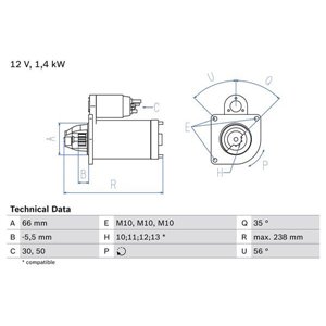 0 986 018 310 Start BOSCH - Top1autovaruosad