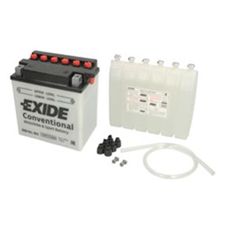 YB10L-B2 EXIDE batterisyra/torrladdat med syra/start (begränsad försäljning till konc.