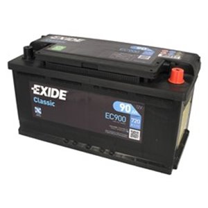 EC900 Battery EXIDE 12V 90Ah/720A CLASSIC (R+ en) 353x175x190 B13 (star