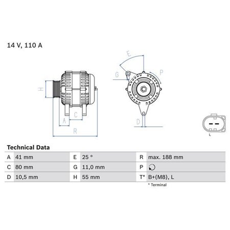 0 986 046 060 Генератор BOSCH