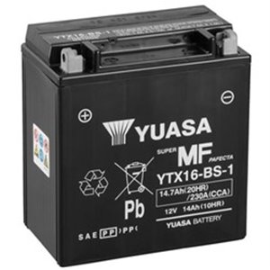 YTX16-BS-1 YUASA Battery AGM/Dry charged with acid/Starting (limited sales to cons