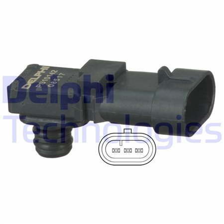 PS10142 Sensor, intake manifold pressure DELPHI