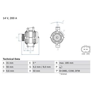 0 986 048 550 Generaator BOSCH - Top1autovaruosad