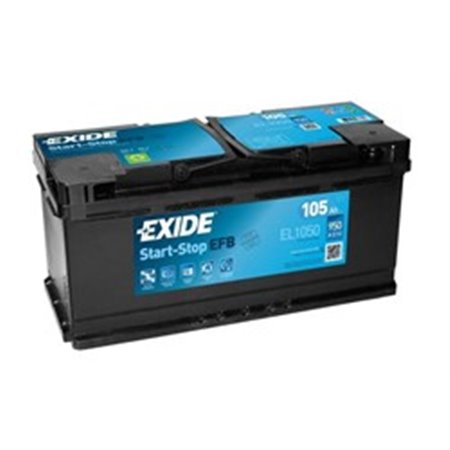 EL1050 Batteri EXIDE 12V 105Ah/950A START&STOPP EFB (R+ standardterminal