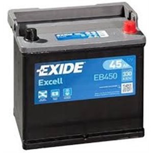 EB450 Battery EXIDE 12V 45Ah/330A EXCELL (R+ en) 220x135x225 B1 (starti