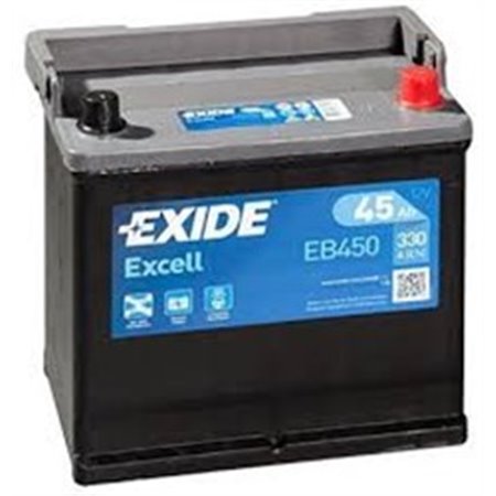 EB450 Batteri EXIDE 12V 45Ah/330A EXCELL (R+ sv) 220x135x225 B1 (starti