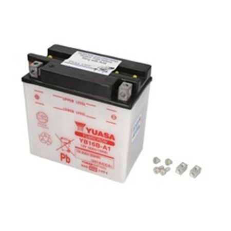 YB16B-A1 YUASA Batterisyra/Start YUASA 12V 16,8Ah 207A L+ Underhåll 160x90