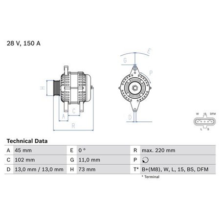 0 986 084 470 Generaator BOSCH