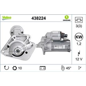 VAL438224 Starter (12V, 1,2kW) sobib: DACIA DOKKER, DOKKER EXPRESS/MINIVAN,