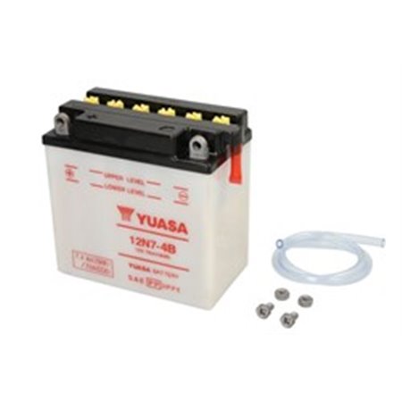 12N7-4B YUASA Batterisyra/Start YUASA 12V 7,4Ah 74A L+ Underhåll 135x75x1