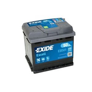 EB501 Battery EXIDE 12V 50Ah 450A EXCELL  - Top1autovaruosad
