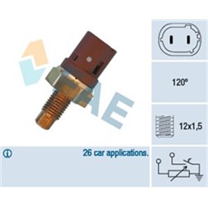 FAE34390 Coolant temperature sensor (number of pins: 2, brown) fits: VOLVO