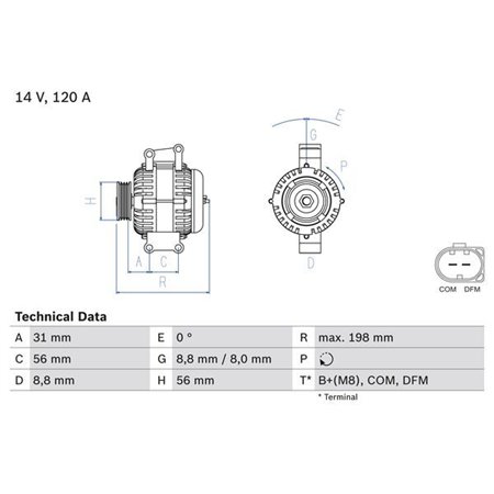 0 986 045 380 Generaator BOSCH