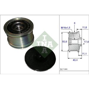 535 0108 10 Generator Frihjulskoppling Schaeffler INA - Top1autovaruosad