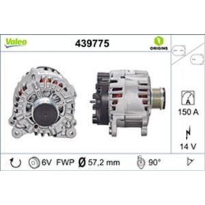 VAL439775 Generaator (14V, 150A) sobib: AUDI A4 ALLROAD B8, A4 B8, A5, Q5 2