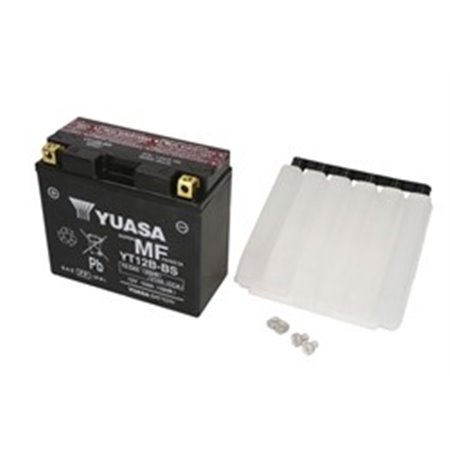 YT12B-BS YUASA Batteri AGM/Torrladdat med syra/Start (begränsad försäljning till nackdelar
