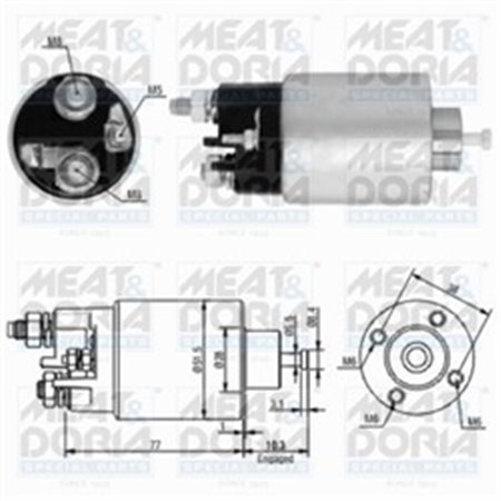 46058 Magnetbrytare, startmotor MEAT & DORIA