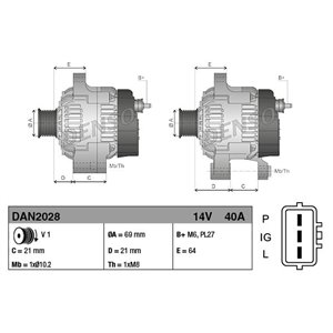 DAN2028 Alternator DENSO - Top1autovaruosad