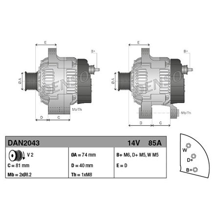 DAN2043 Laturi DENSO