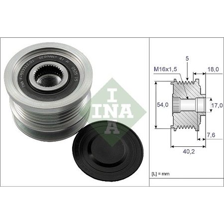 535 0143 10 Alternator pulley fits: OPEL ASTRA H, ASTRA H GTC, CORSA D, MERIV