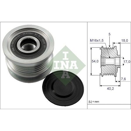 535 0143 10 Generator Frihjulskoppling Schaeffler INA