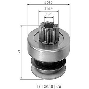 940113020061 Starter freewheel gear (number of teeth:9)