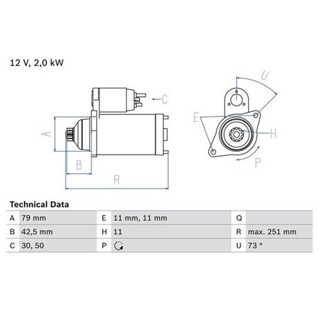 0 986 025 350 Starter BOSCH