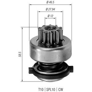 940113020191 Starter freewheel gear fits: MERCEDES 124 (W124), E T MODEL (S210