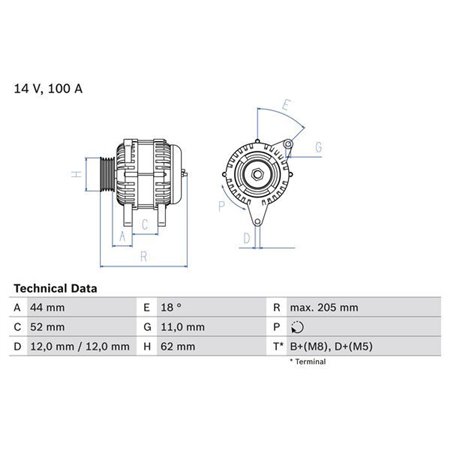 0 986 049 231 Alternator BOSCH