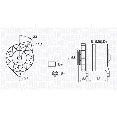 063321154010 Alternator MAGNETI MARELLI