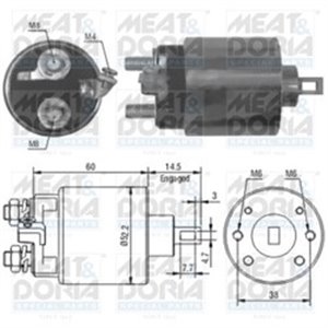 MD46056 Starter electromagnet fits: OPEL COMBO/MINIVAN, CORSA A TR, CORSA