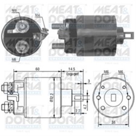 46056 Magnetbrytare, startmotor MEAT & DORIA