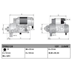 DSN2128 Starter (12V, 2kW)