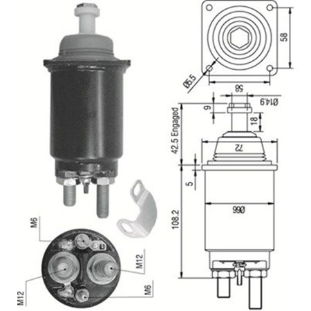 940113050313 Magnetbrytare, startmotor MAGNETI MARELLI