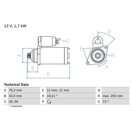 0 986 020 280 Starter BOSCH