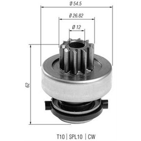 940113020398 Pinion, starter MAGNETI MARELLI