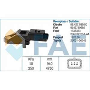 15027 Sensor, intake manifold pressure FAE - Top1autovaruosad