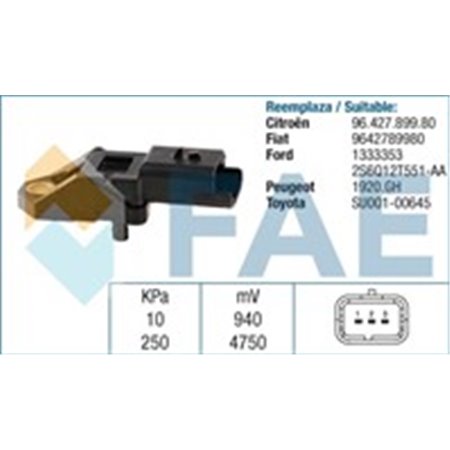 15027 Sensor, intake manifold pressure FAE