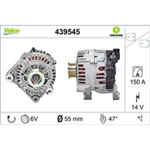 VAL439545 Generaator (14V, 150A) sobib: BMW 1 (E87), 3 (E90), 3 (E91), 3 (E